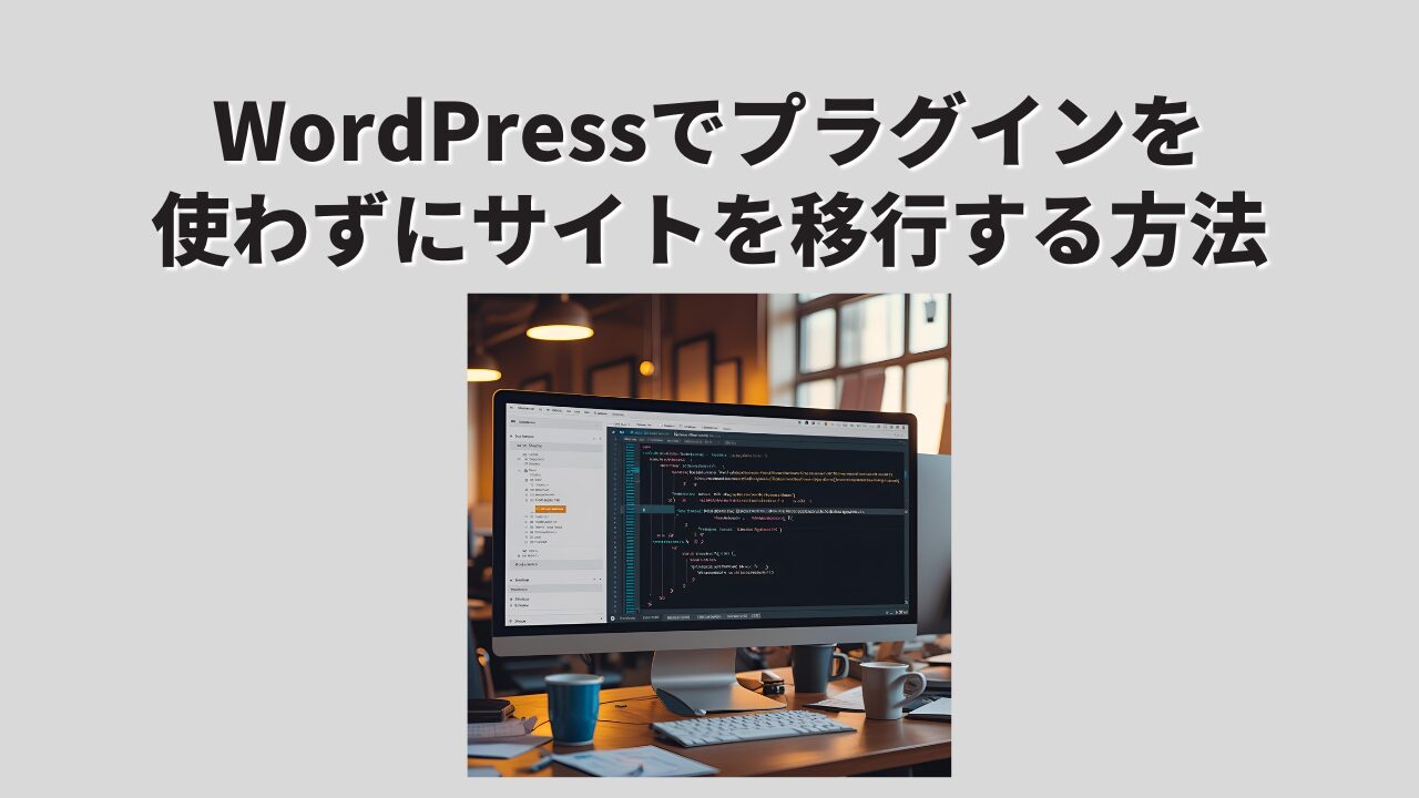 サポート事例】WordPressでプラグインを使わずにサイトを移行する方法