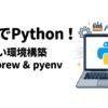 PythonをMacで動かすには何が必要？ローカル環境構築の流れをやさしく解説