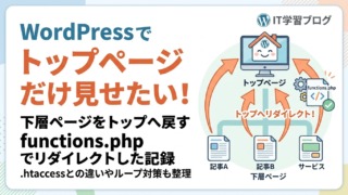 WordPressでトップページだけ見せたいとき functions.php でリダイレクトした記録