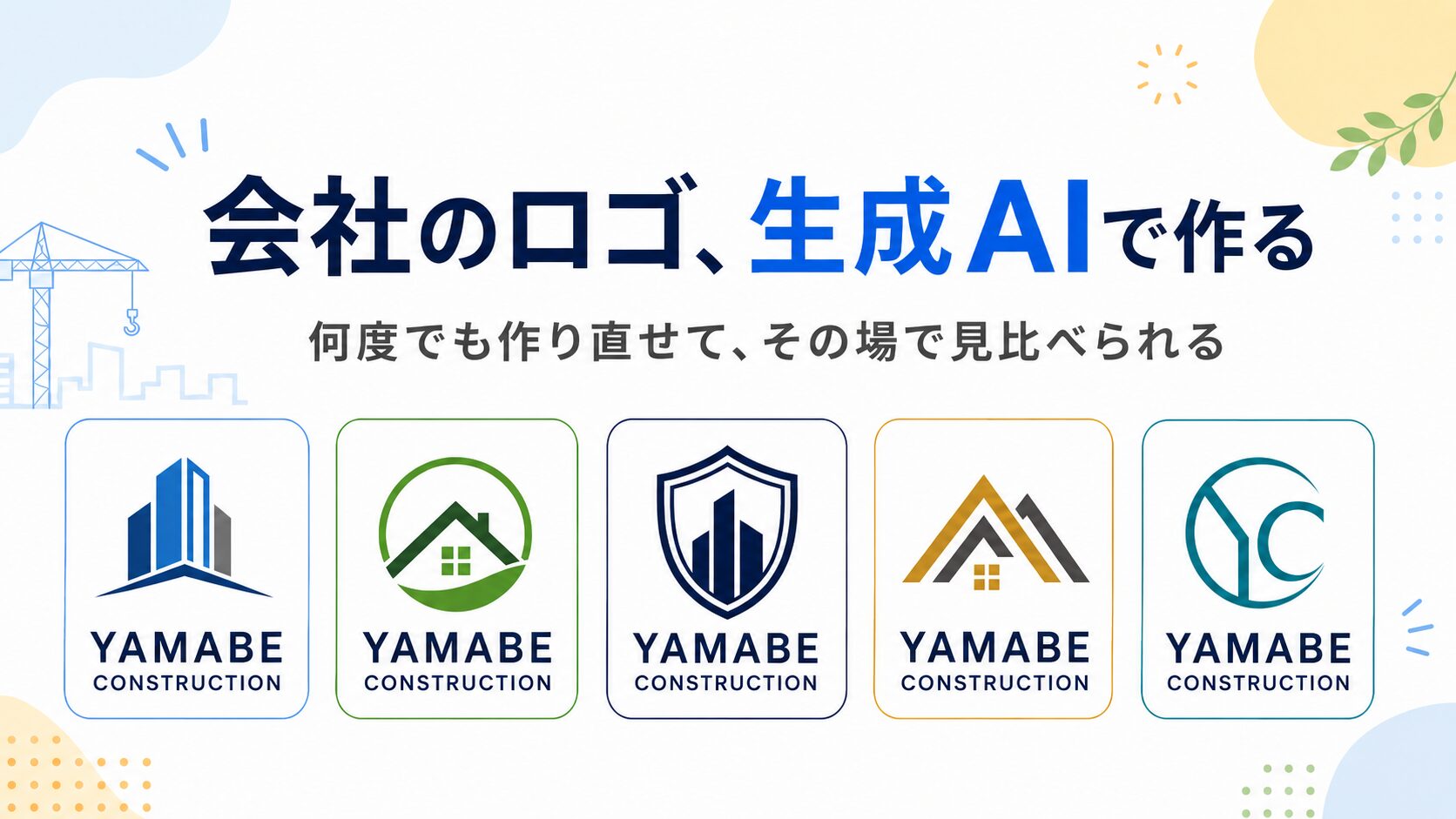 生成AIで会社ロゴを作る5ステップ｜架空の建設会社で実際にやってみた