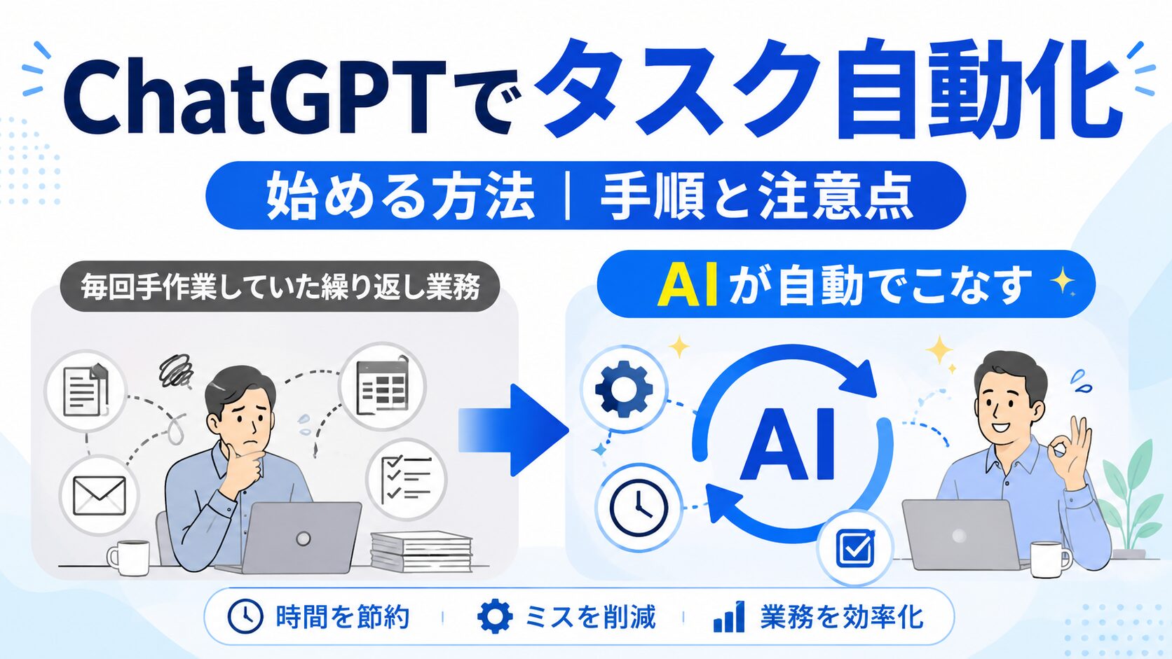 ChatGPTでタスク自動化を始める方法｜手順と注意点