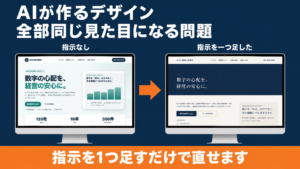 AIが作るデザイン、全部同じ見た目になる問題｜指示を1つ足すだけで直せます