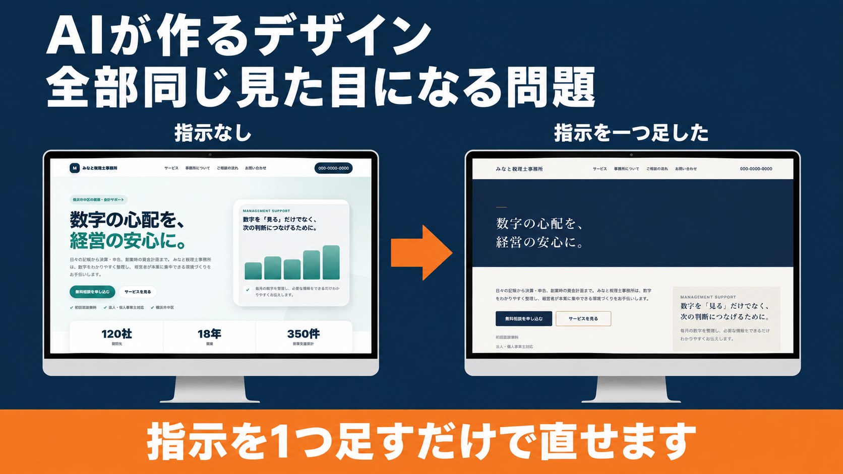 AIが作るデザイン、全部同じ見た目になる問題｜指示を1つ足すだけで直せます