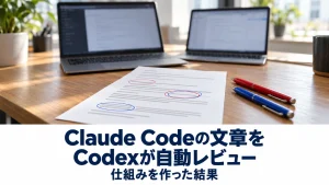 Claude Codeで作成した文章をCodexに自動レビューしてもらう仕組みを作った結果