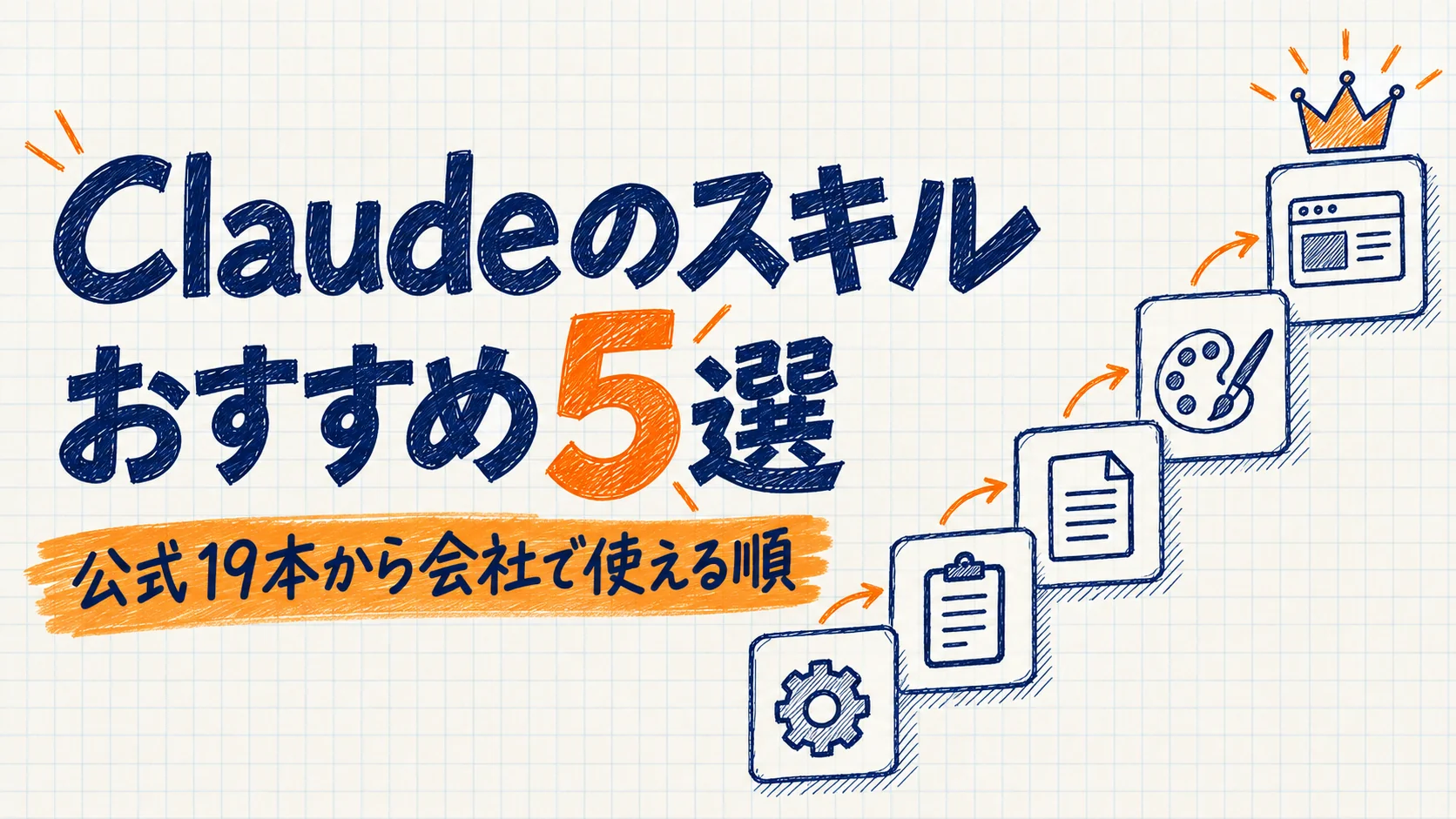 Claudeのスキルおすすめ5選｜公式19本から会社で使える順