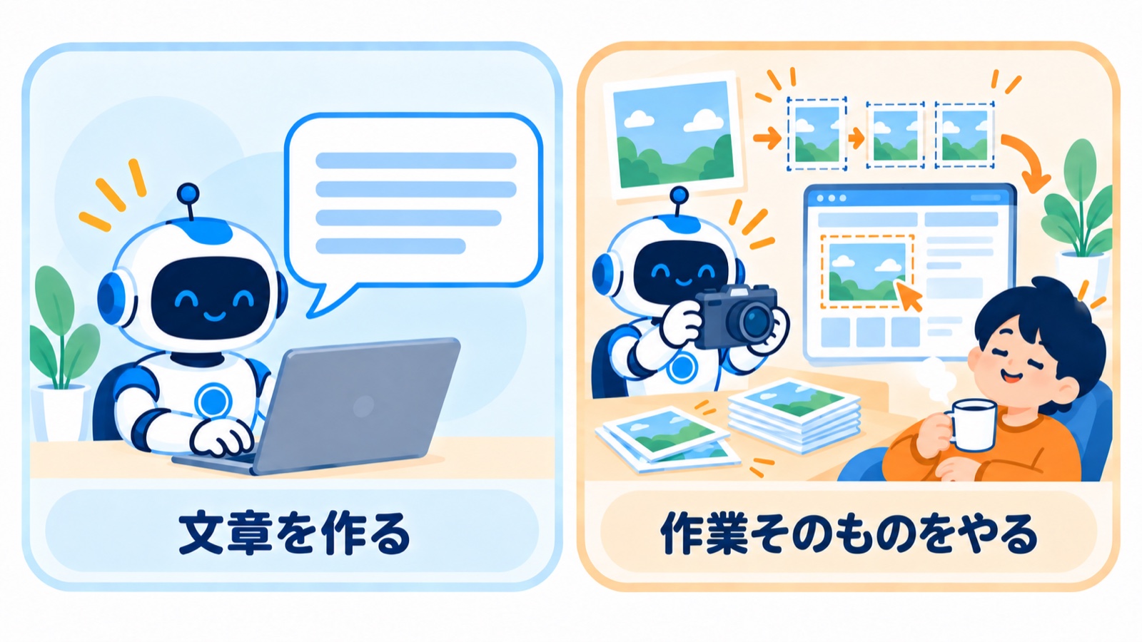 AIは文章を作るだけでなく、撮る・揃える・差し込むという作業そのものをやる