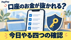 PayPayで口座のお金が抜かれる？原因と今日やる4つの確認